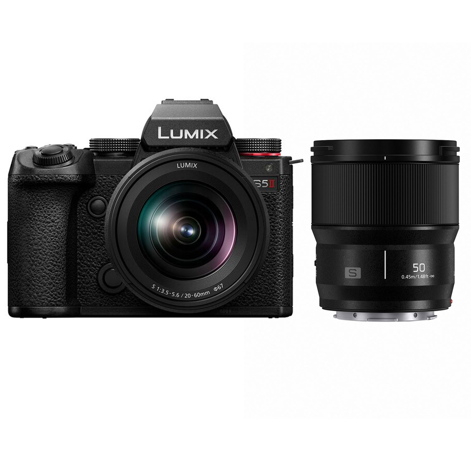 Panasonic LUMIX DC-S5 II (DC-S5M2WE) + LUMIX S 20-60mm 1:3,5-5,6 (S-R2060E) + LUMIX S 50mm 1:1,8 (S-S50E)