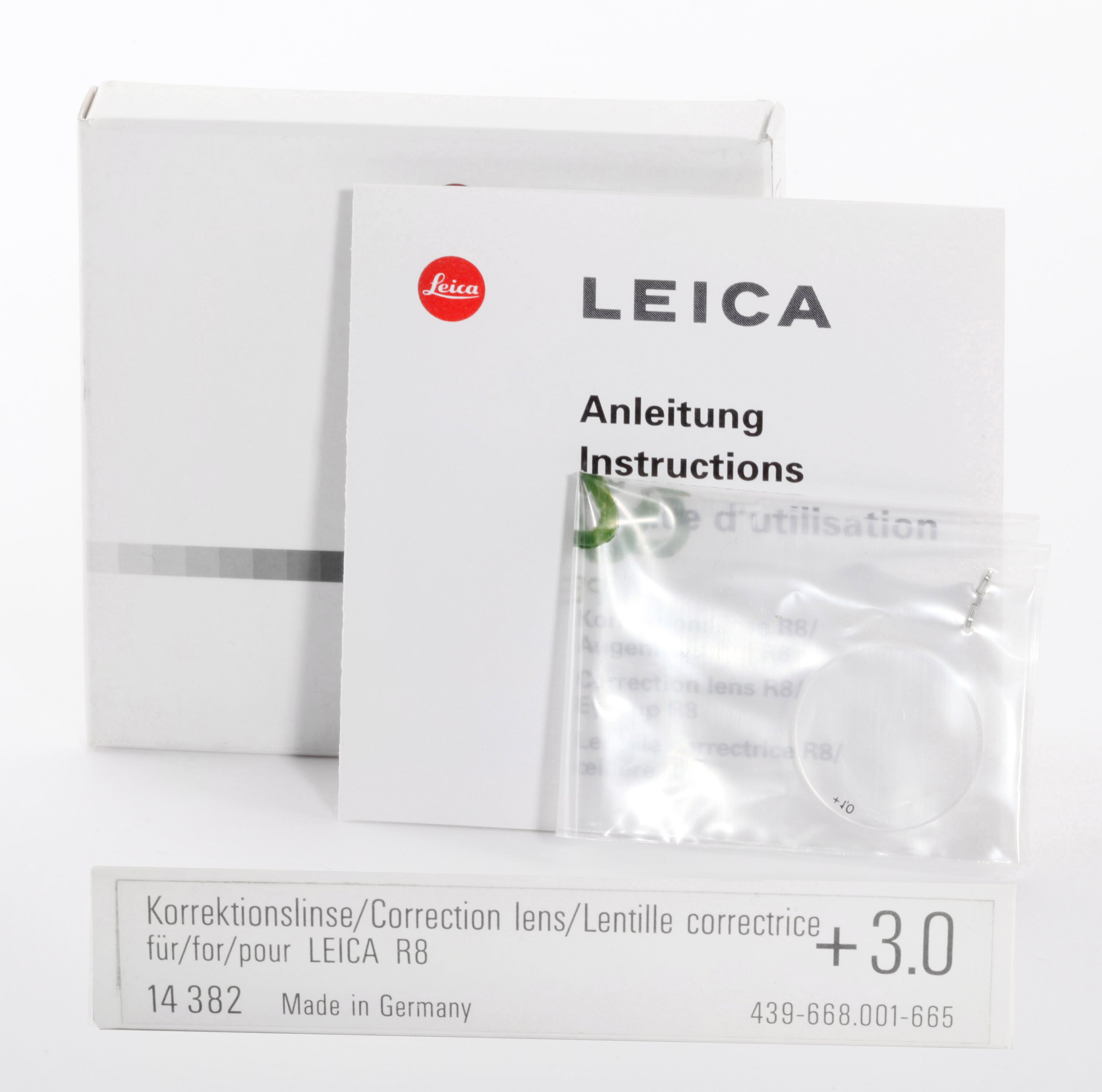 Leica R9/R8 +3,0 KORREKTIONSLINSE FÜR LEICA R8/R9 14382