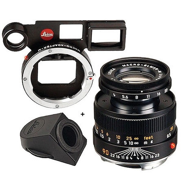 Leica ELMAR-M 90mm F4 Macro-Set (Winkelsucher + Macro-Adapter) 11629  NEW