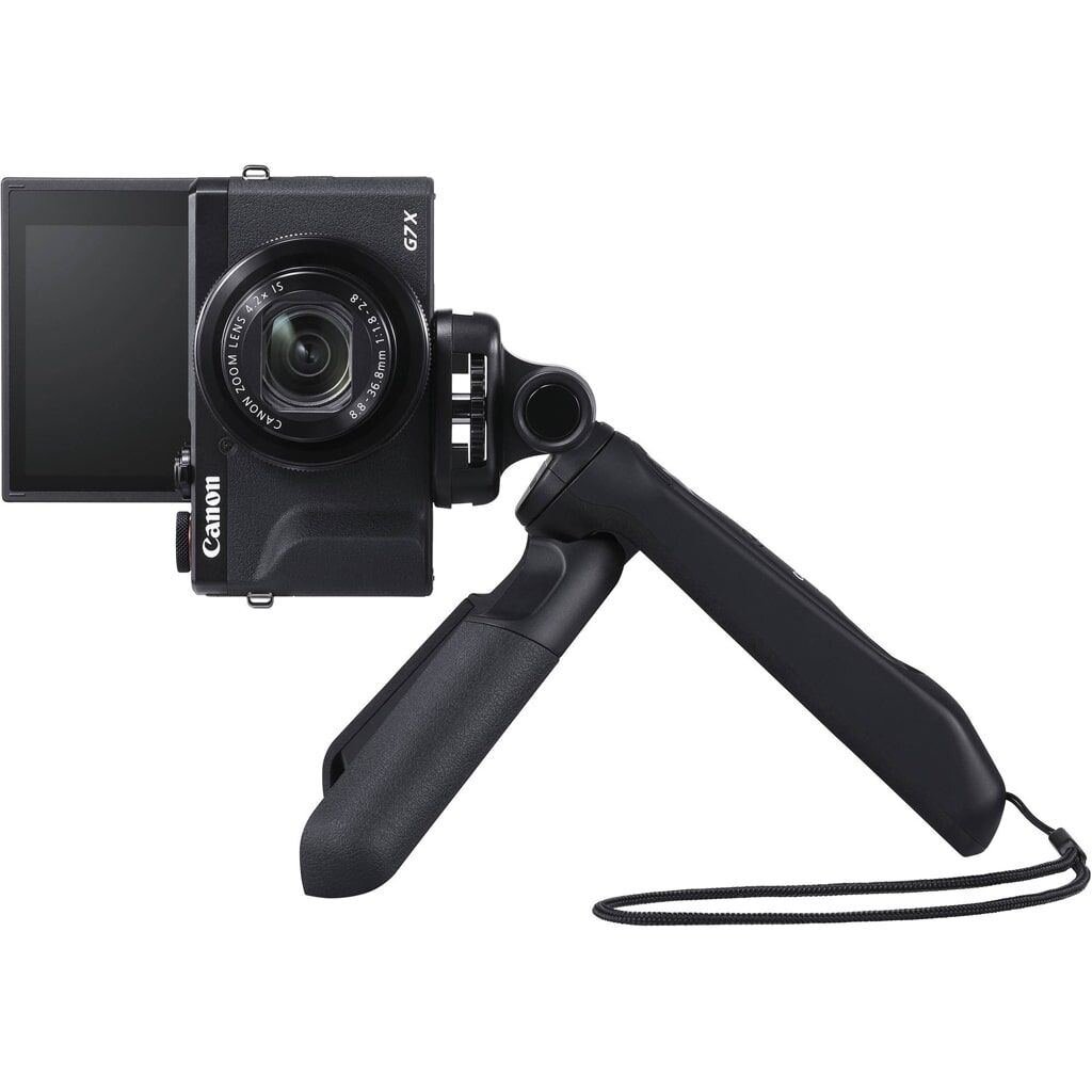 Canon PowerShot G7X Mark III schwarz VLogger Kit inkl. Canon Tripod HG-100TBR + 64GB SD Speicherkarte