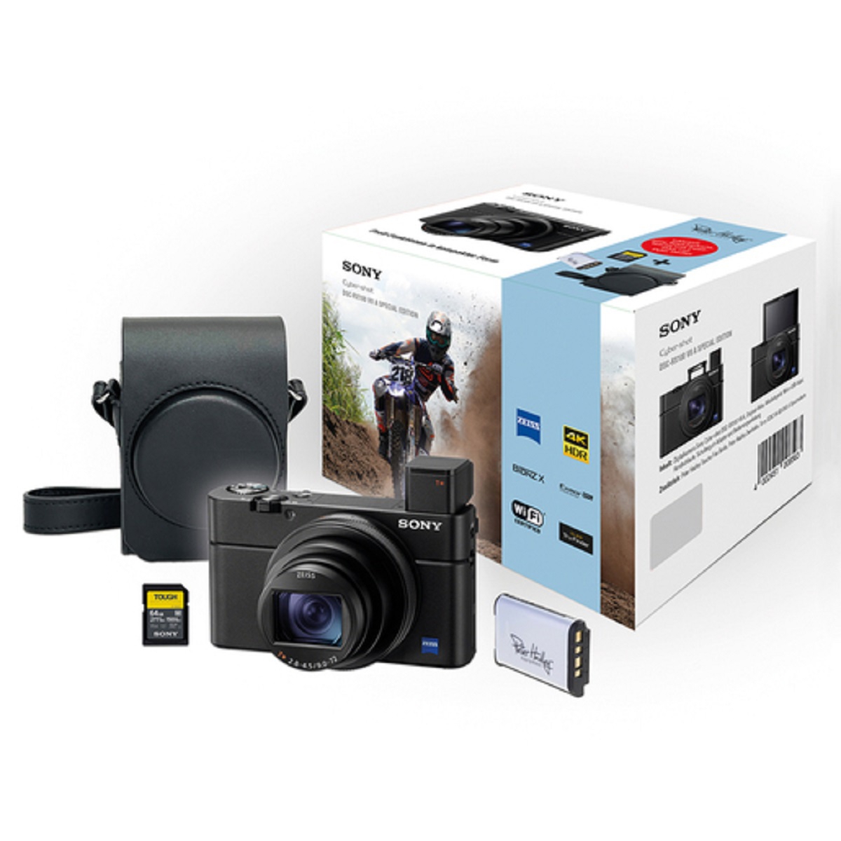 Sony DSC-RX100 VII A (DSCRX100M7A) Special Edition + Ersatzakku + 64GB Speicherkarte und Tasche