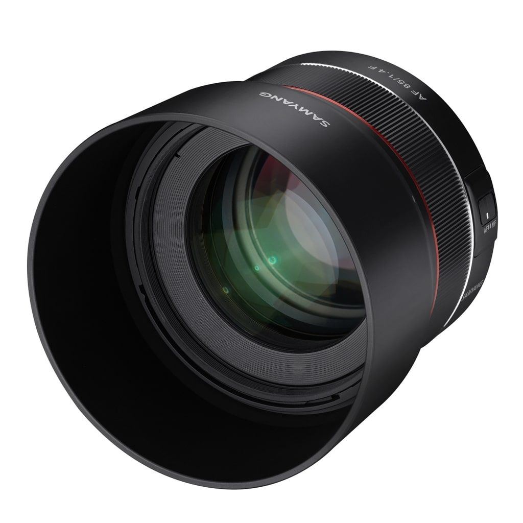 Samyang AF 85mm 1:1,4 + Lens Station für Nikon F