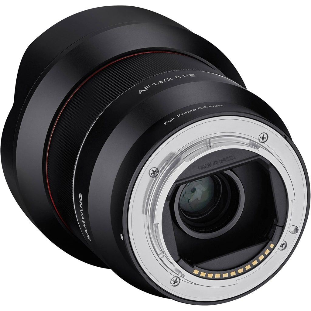 Samyang AF 14mm 1:2,8 + Lens Station für Sony FE