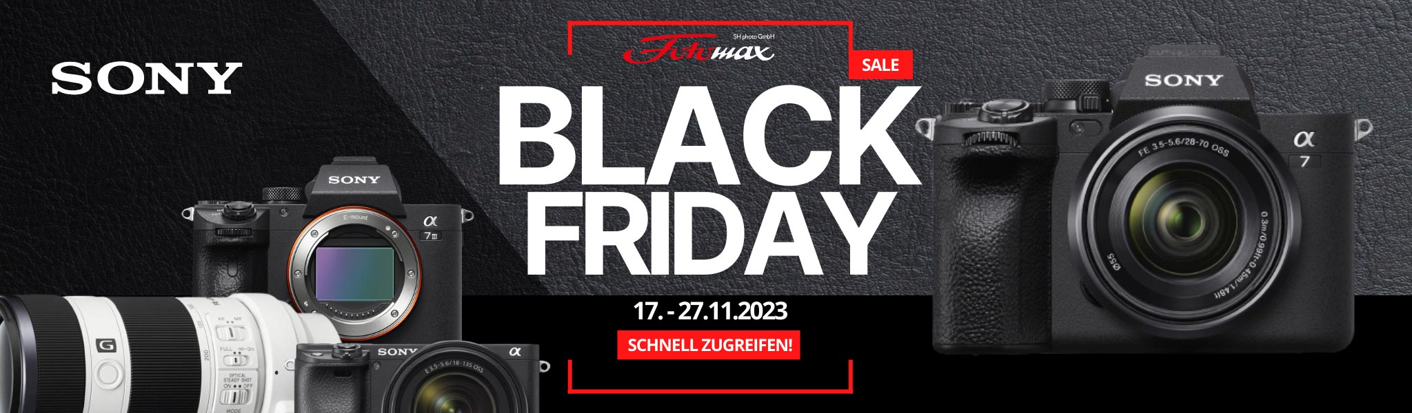 Sony Black Friday 2023 Angebote und Aktionen bei Fotomax