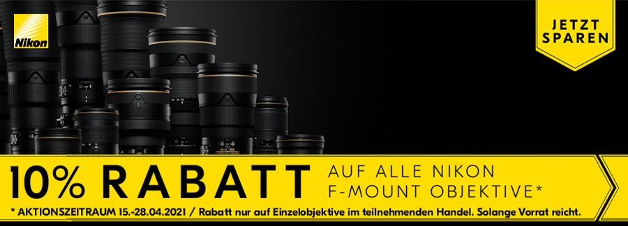 NIKON F-MOUNT 10% RABATTWOCHEN: 15.04.2021 - 28.04.2021