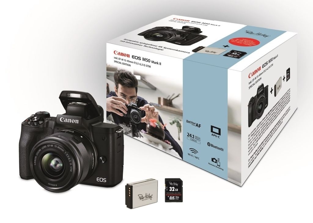 Canon EOS M50 II schwarz inkl. EF-M 15-45 1:3.5-6.3 IS STM Special Kit