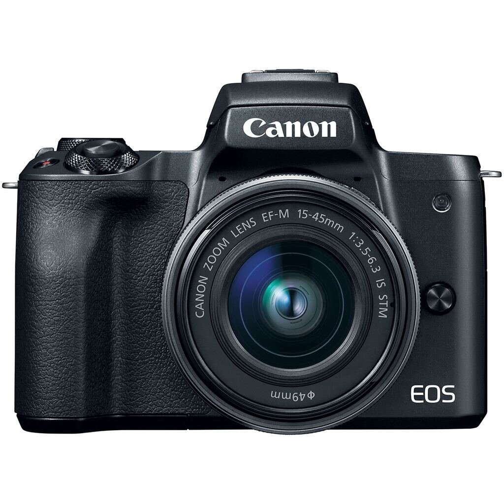 Canon EOS M50 schwarz + EF-M 15-45mm 1:3,5-6,3 IS STM + EF 50mm 1:1,8 STM + EF-EOS M Adapter