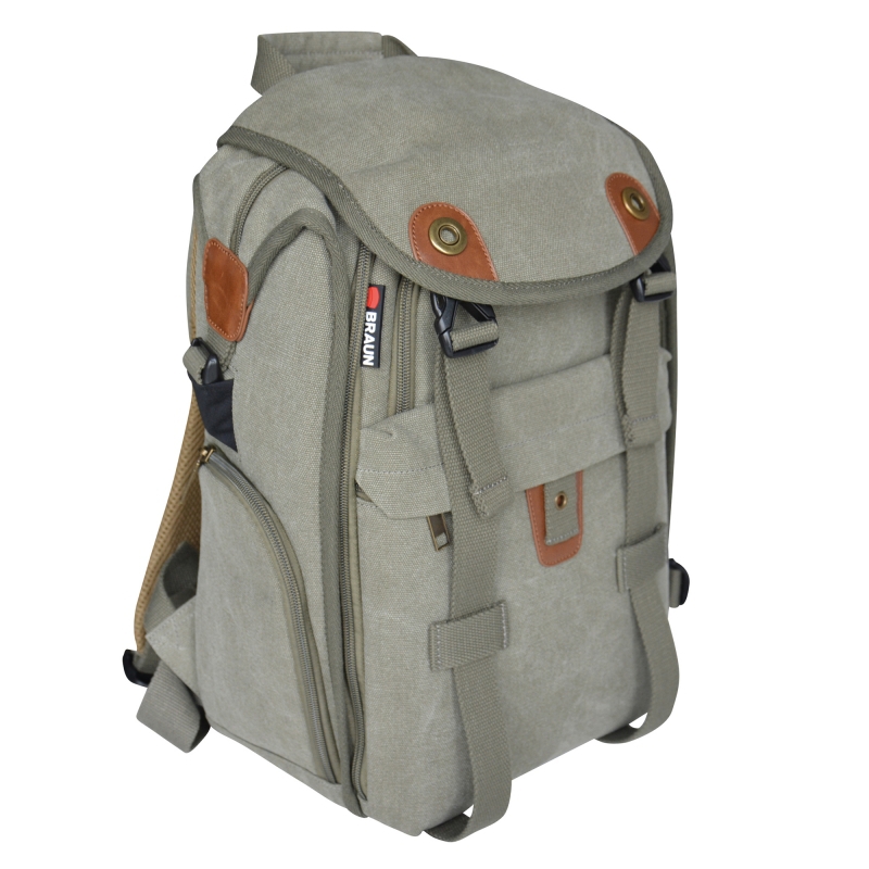 Braun Canvas Backpack