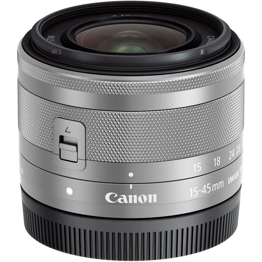 Canon EF-M 15-45mm 1:3,5-6,3 IS STM silber aus Set