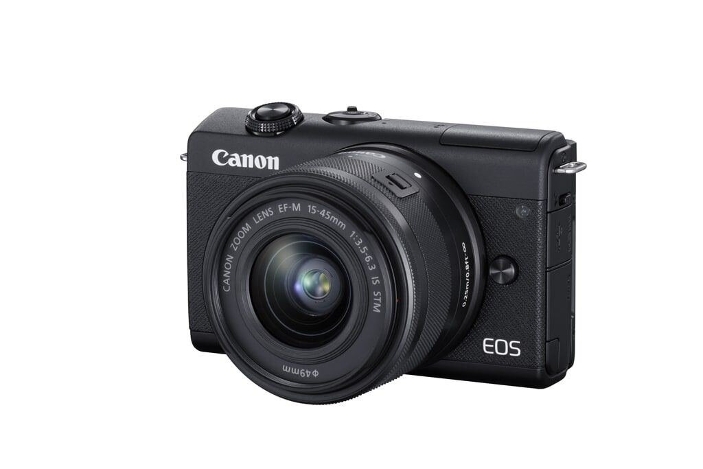 Canon EOS M200 schwarz inkl. EF-M 15-45mm 3,5-6,3 IS STM & EF-M 55-200mm 1:4,5-6,3 IS STM