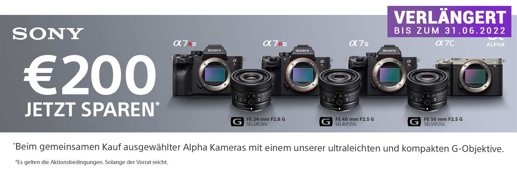 SONY KOMBIRABATT AKTION MIT SEL24F28G SEL40F25G SEL50F25G BIS 31.06.2022