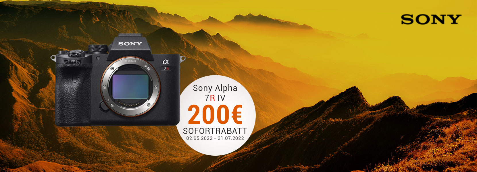 SONY ALPHA 7R IV A AKTION: 02.05.2022 - 31.07.2022
