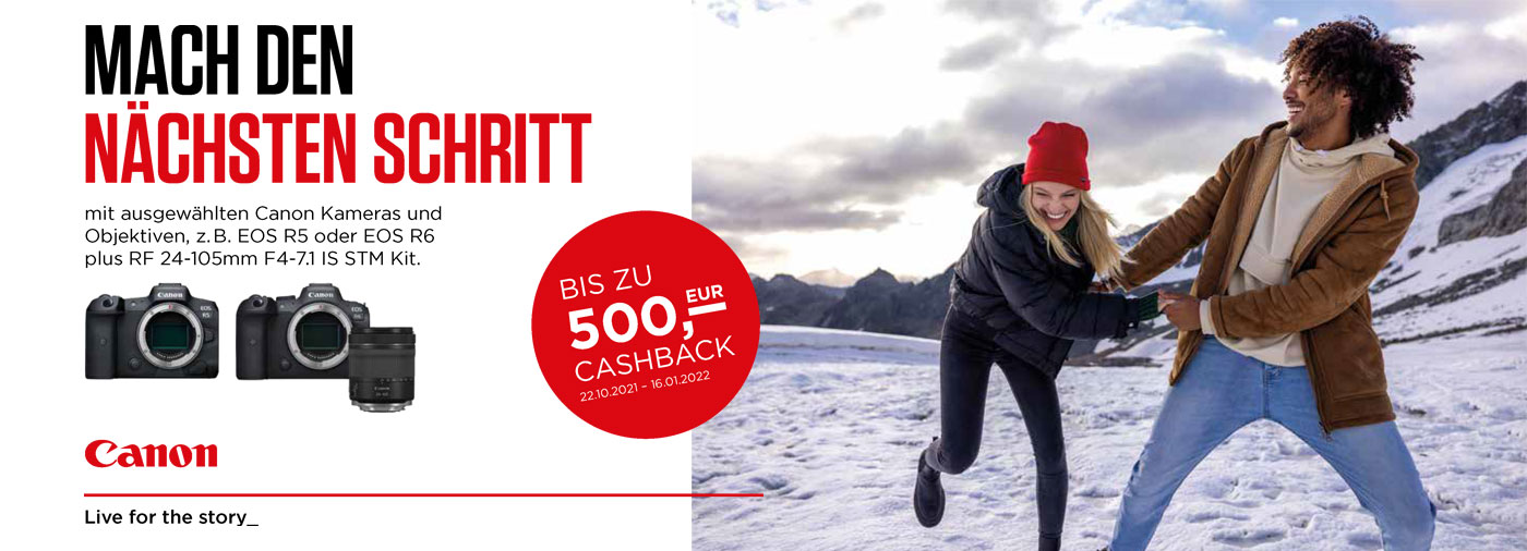 CANON WINTER-CASHBACK: 22.10.2021 - 16.01.2022
