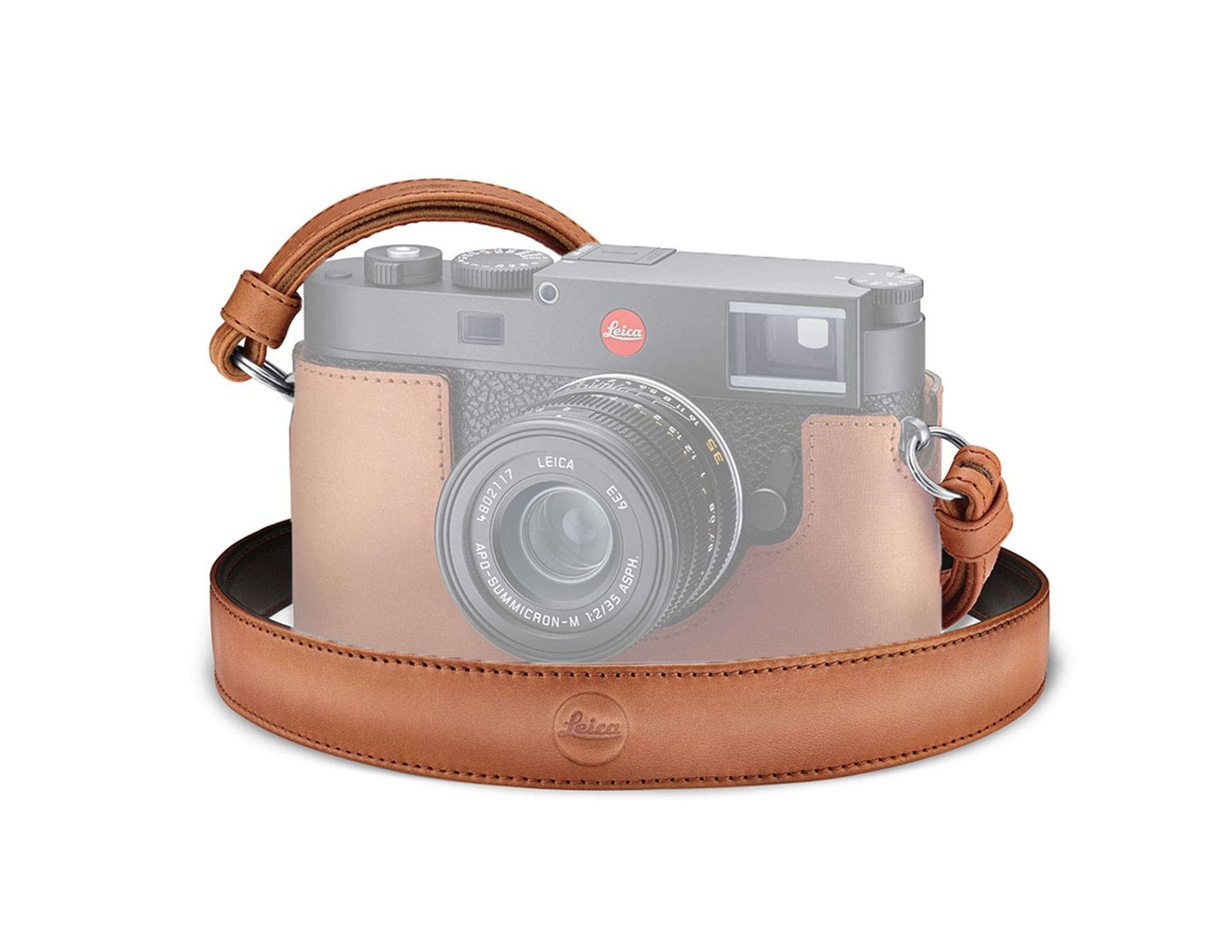 LEICA Trageriemen Leder cognac