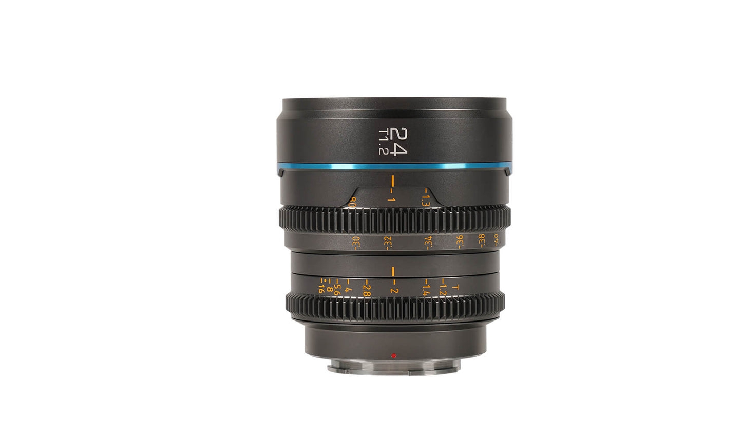 SIRUI Night Walker 24mm T1.2 S35 Cine Objektiv für MFT-Mount metallgrau