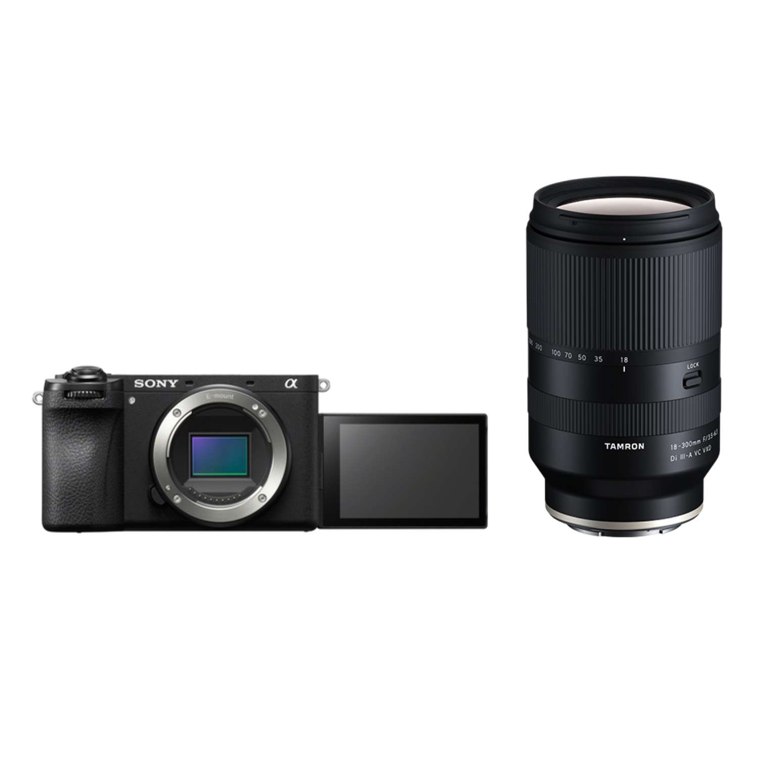 Sony Alpha 6700 (ILCE6700B) Gehäuse + Tamron 18-300mm 1:3,5-6,3 Di III-A VC VXD für Sony E-Mount