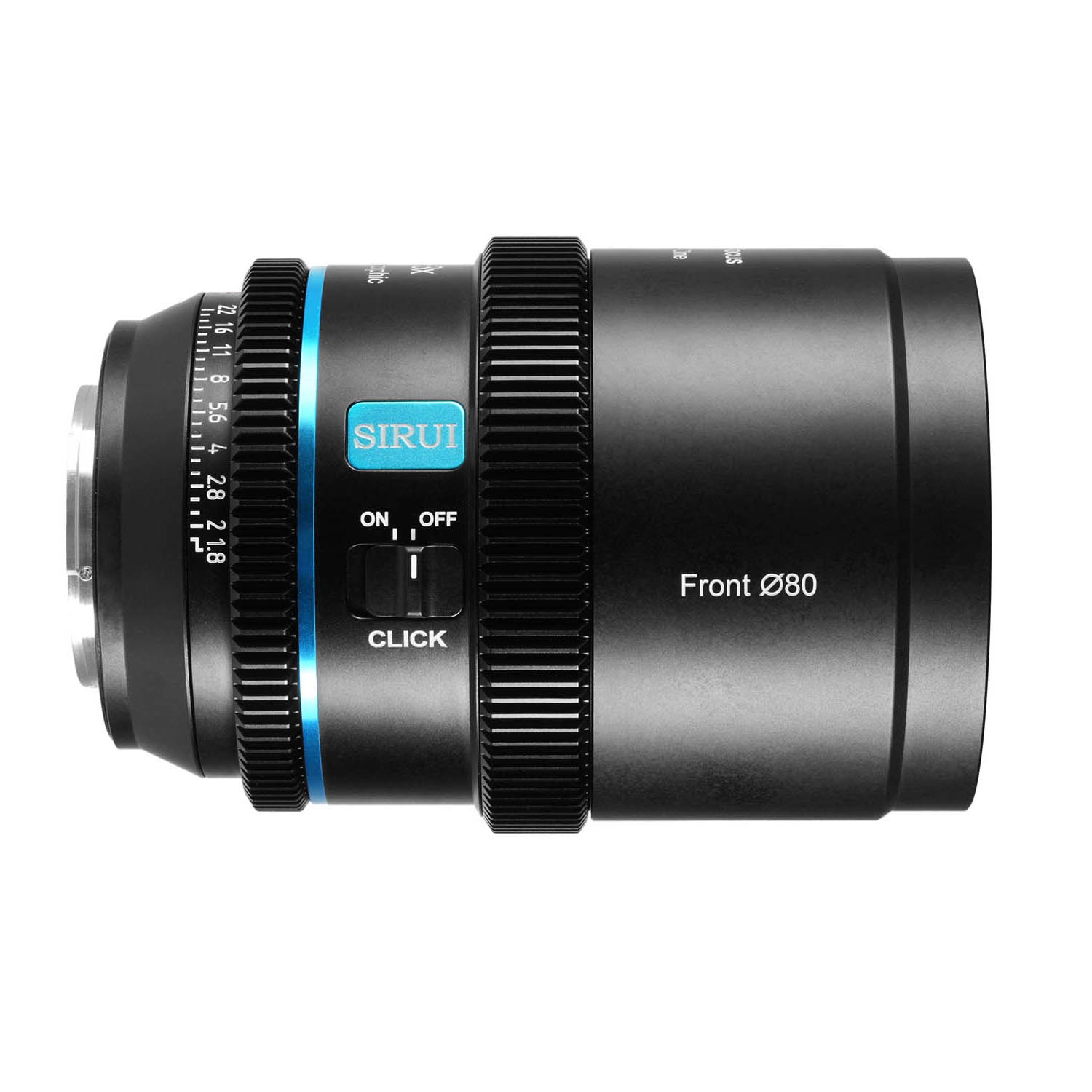 SIRUI AF 40mm T1.8 1.33X S35 anamorphes Objektiv (M4/3-Mount, Blue Flare)