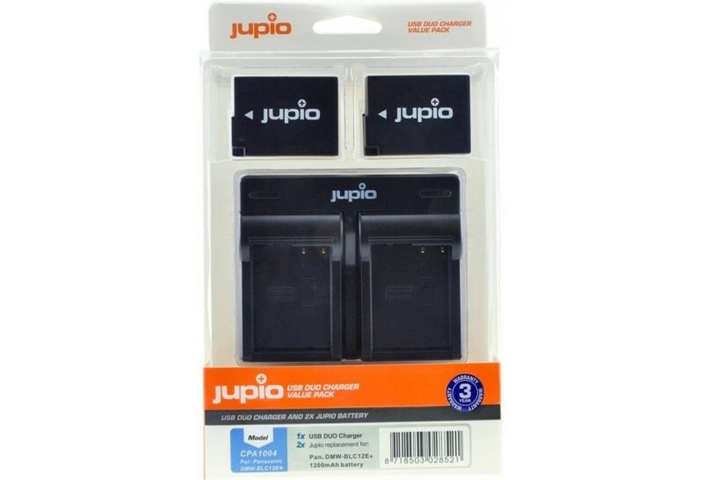 Jupio Kit 2x BLC12E + Doppelladegerät für Panasonic