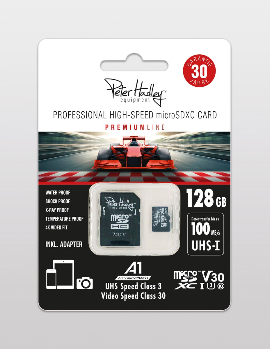 Peter Hadley Profi High Speed micro SDXC 128GB  UHS-I U3 V30