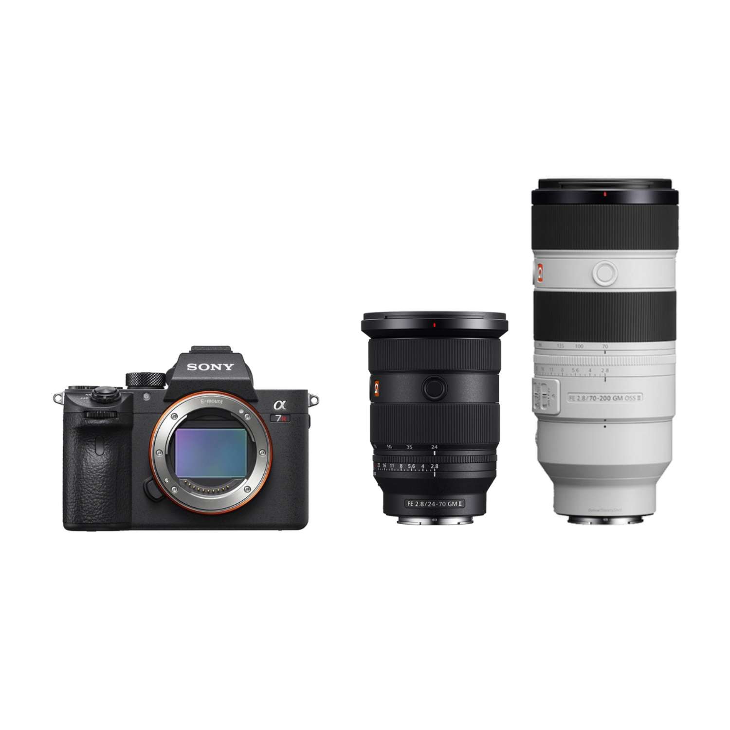 Sony Alpha 7R III A (ILCE7RM3A) + SEL FE 24-70mm 1:2,8 GM II (SEL2470GM2) + SEL FE 70-200mm 1:2,8 GM II OSS (SEL70200GM2)