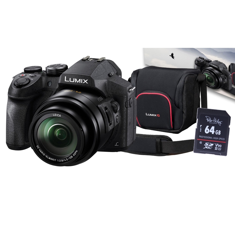 Panasonic LUMIX DMC-FZ330 Special Kit inkl. 64GB SDXC Speicherkarte und Tasche