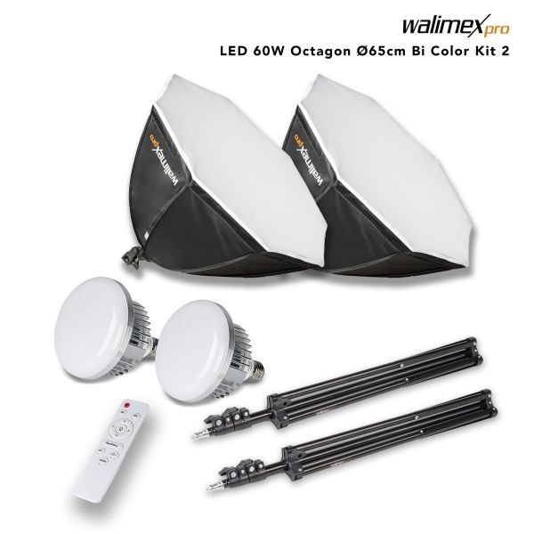 Walimex LED 60W Octagon 65cm Bi Color Kit 2