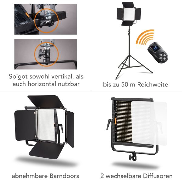 Walimex Pro LED Niova 100-F Pro Bi Color Flächenleuchte