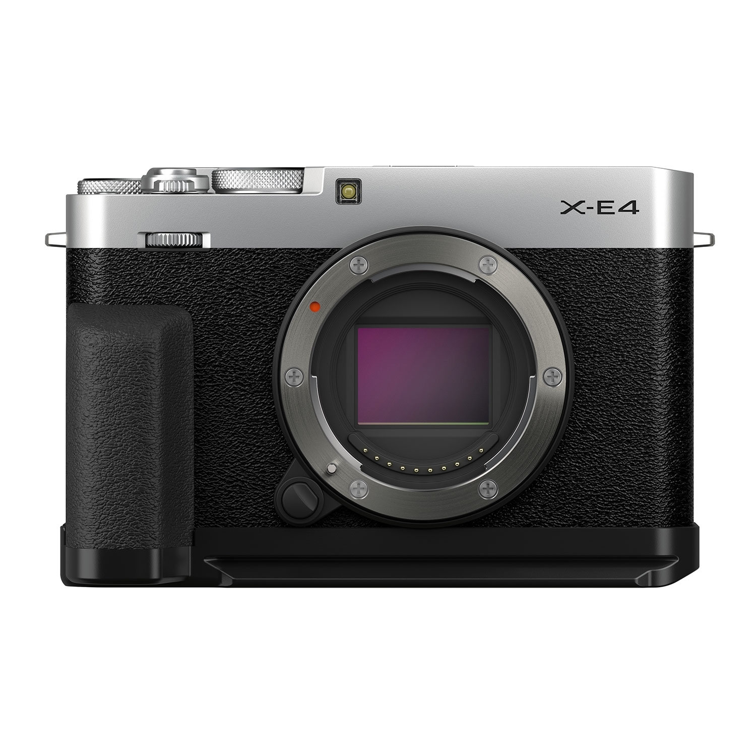 Fujifilm X-E4 Gehäuse silber + Handgriff MHG-XE4 + Daumenstütze TR-XE4 ACC Kit EE