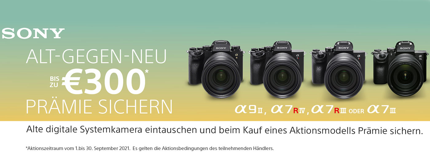SONY TRADE IN AKTION A9 II A7RIV A7RIII A7III