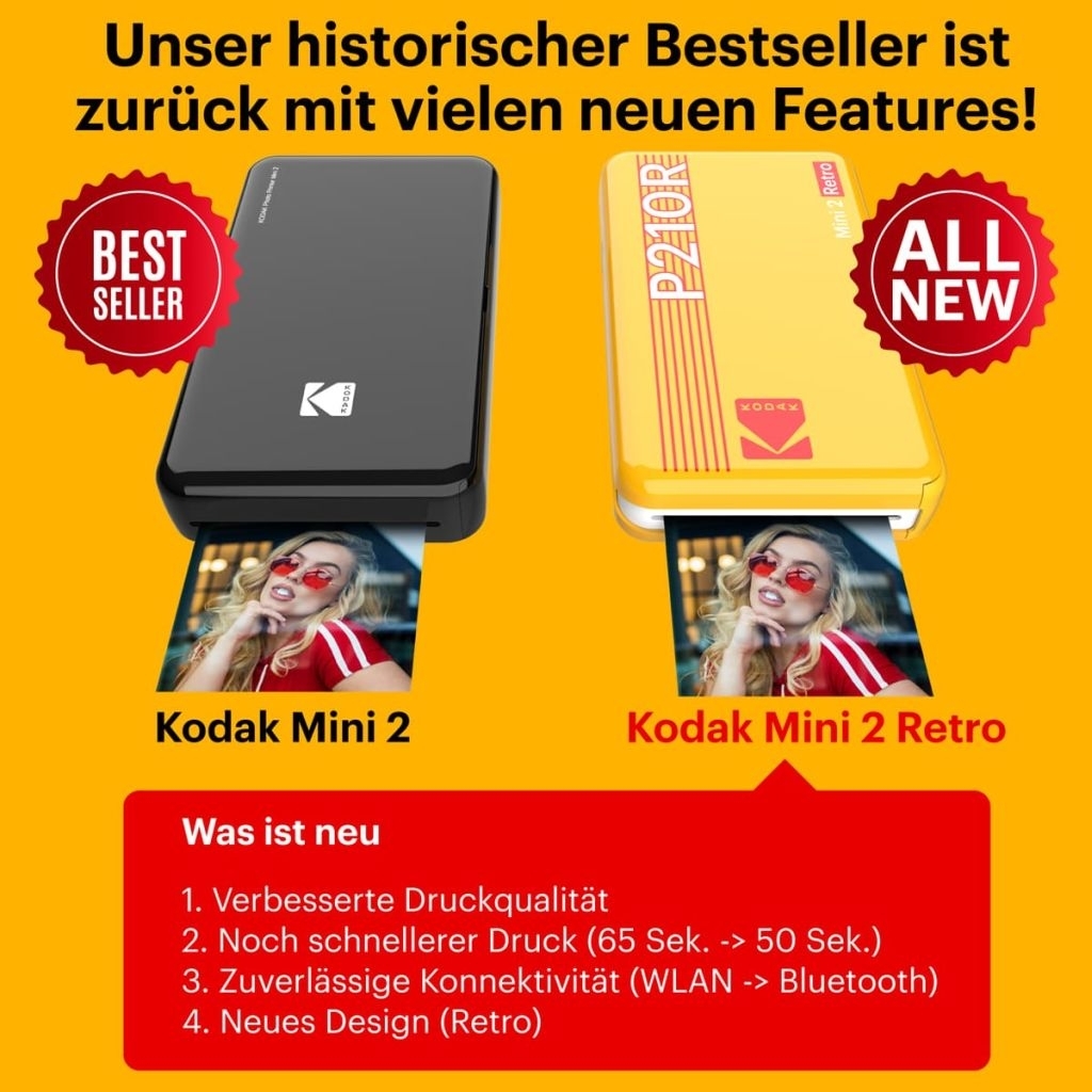 Kodak Mini 2 Plus Retro schwarz