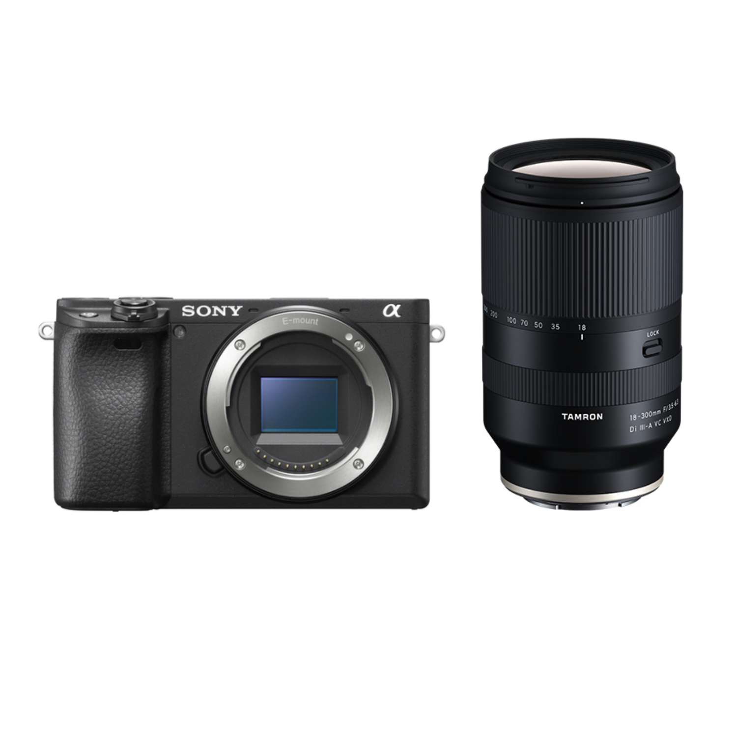 Sony Alpha 6400A (ILCE6400A) Gehäuse + Tamron 18-300mm 1:3,5-6,3 Di III-A VC VXD für Sony E-Mount