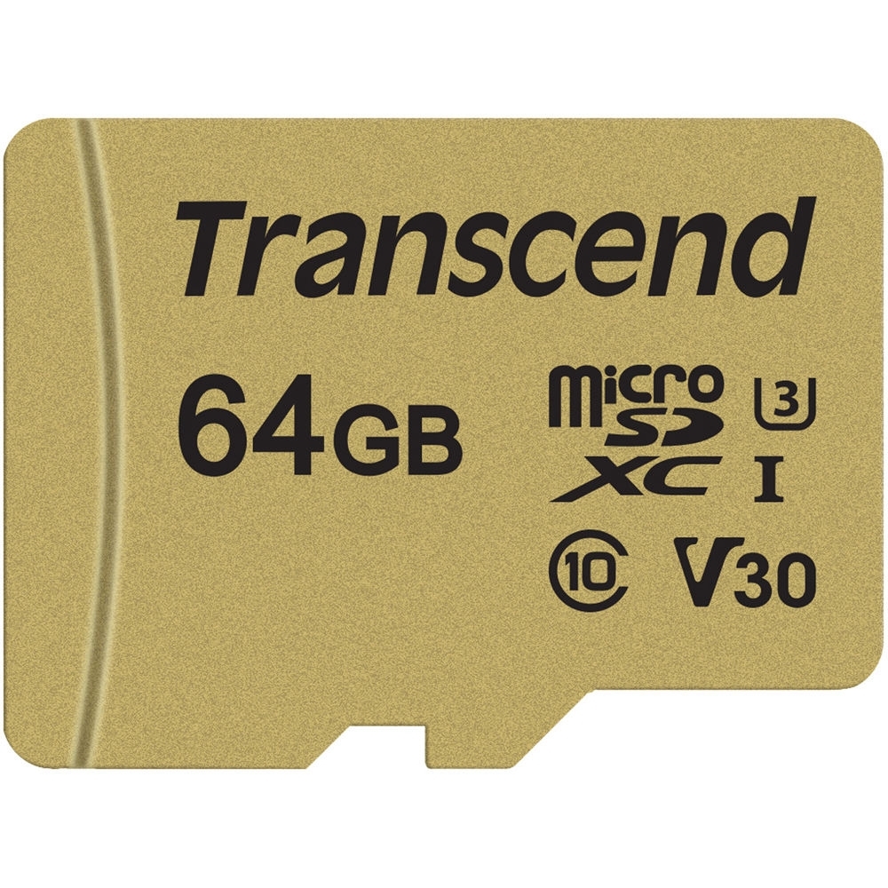 Transcend microSDXC Karte 64GB 500S UHS-I U3 V30 95/60MBs