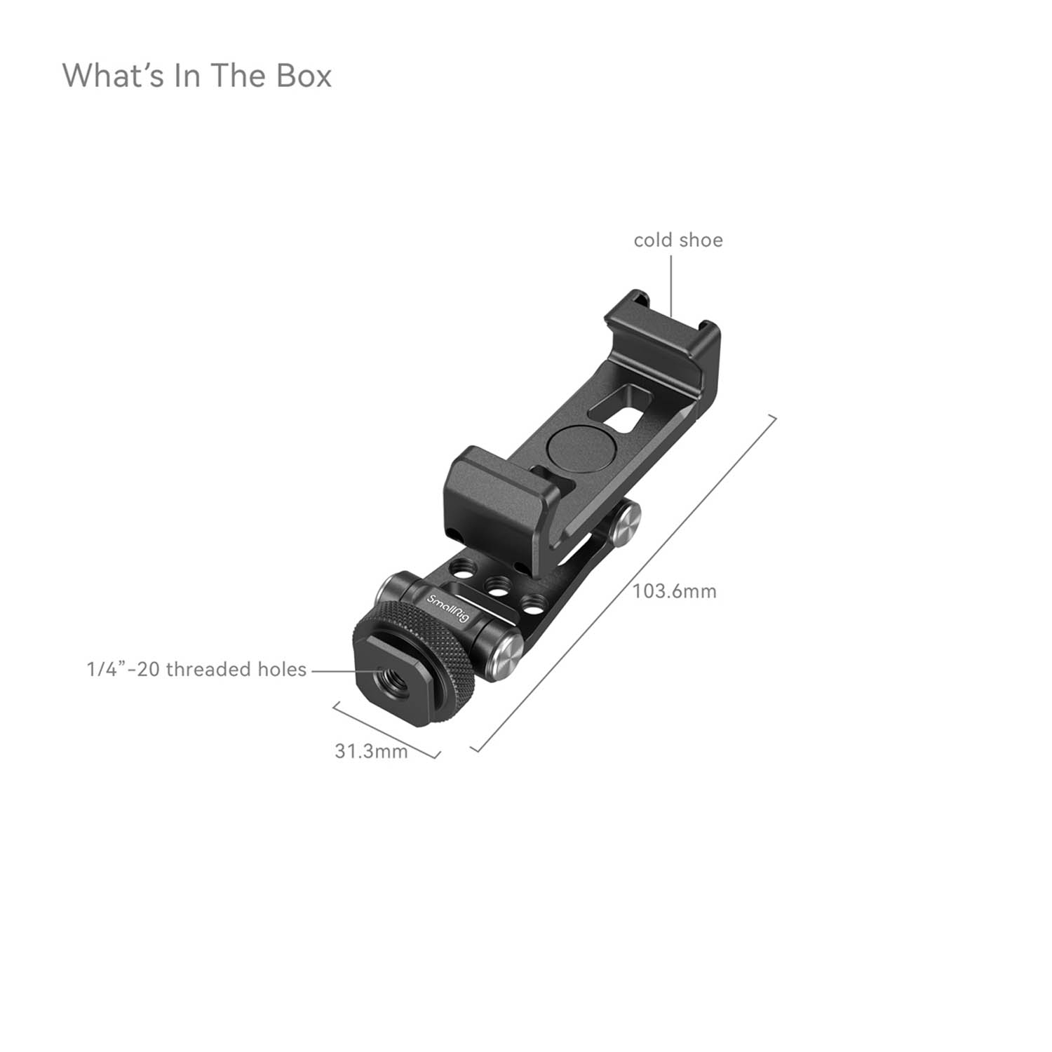SmallRig 4382 Metal Phone Holder mit Cold Shoe Mount