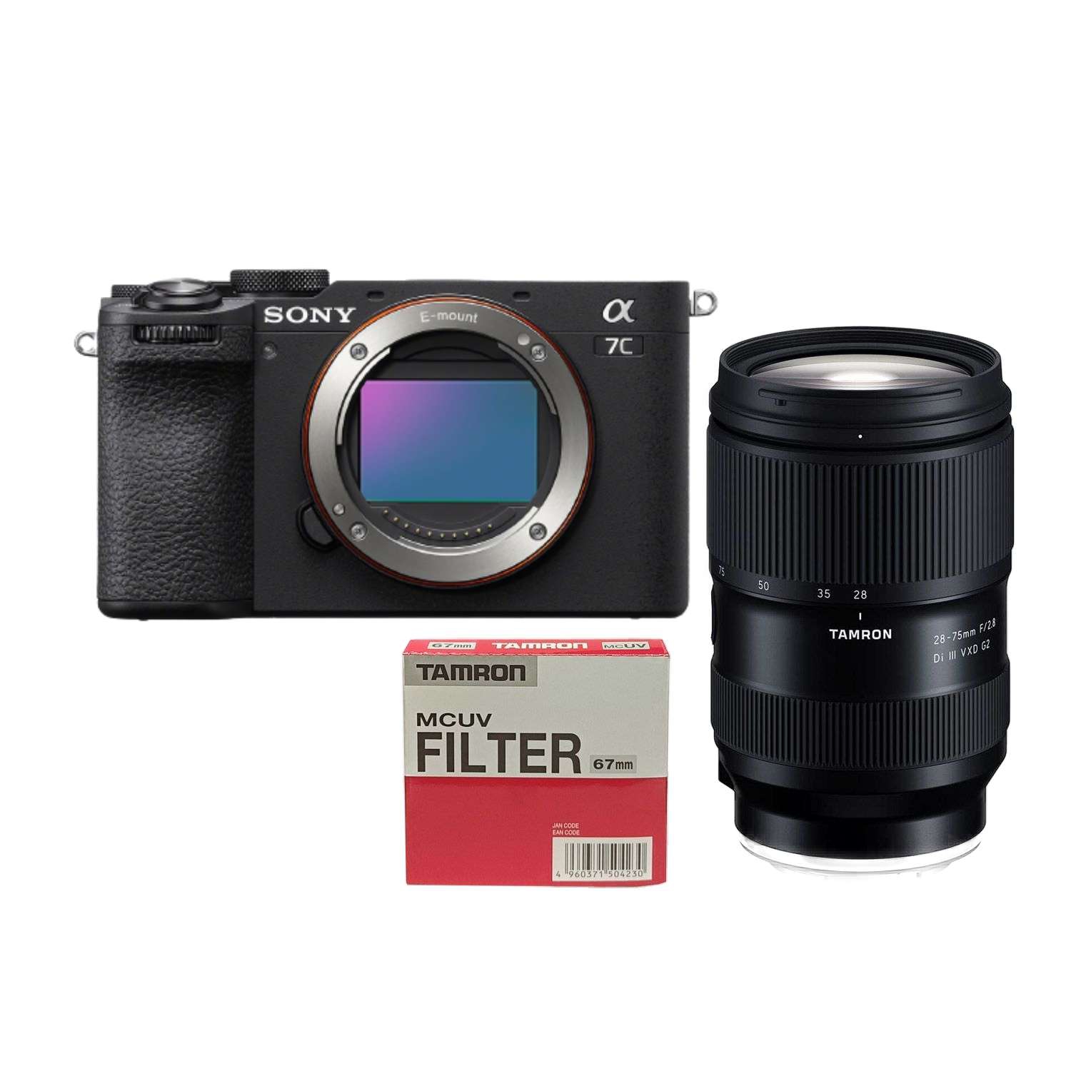 Sony Alpha 7C II (ILCE7CM2B) schwarz + Tamron 28-75mm 1:2.8 Di III VXD G2 + UV Filter