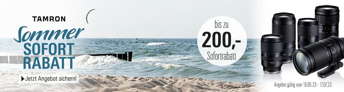 TAMRON SOMMER SOFORTRABATT-AKTION: 19.05. - 17.07.2023