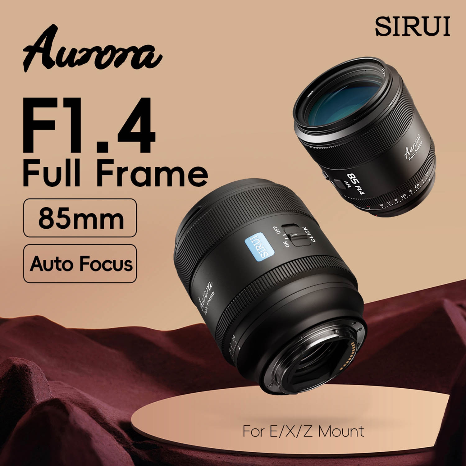 SIRUI AURORA 85mm F1,4 Vollformat AF für Sony E-Mount