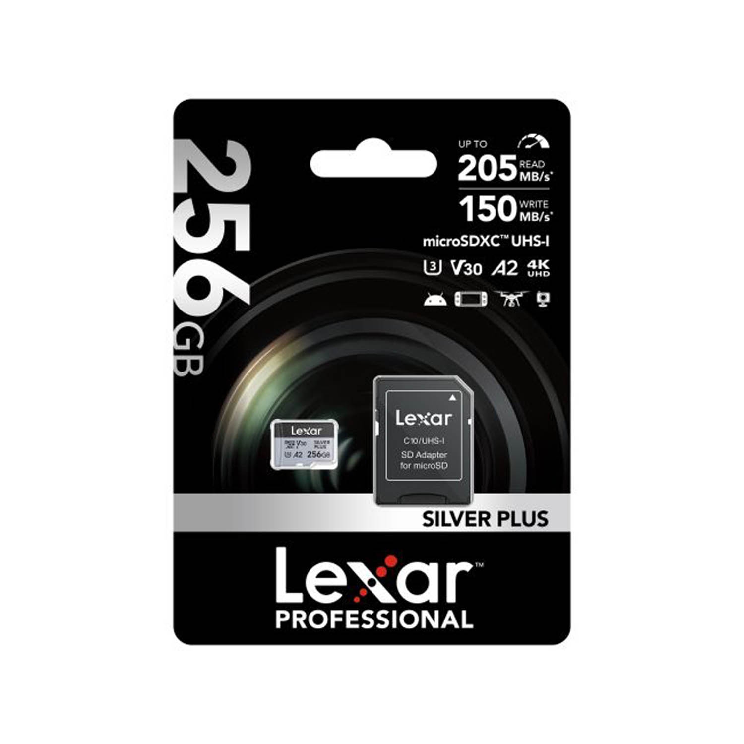 Lexar Silver Plus microSDXC 256GB UHS-I V30 R205/W100MB/s