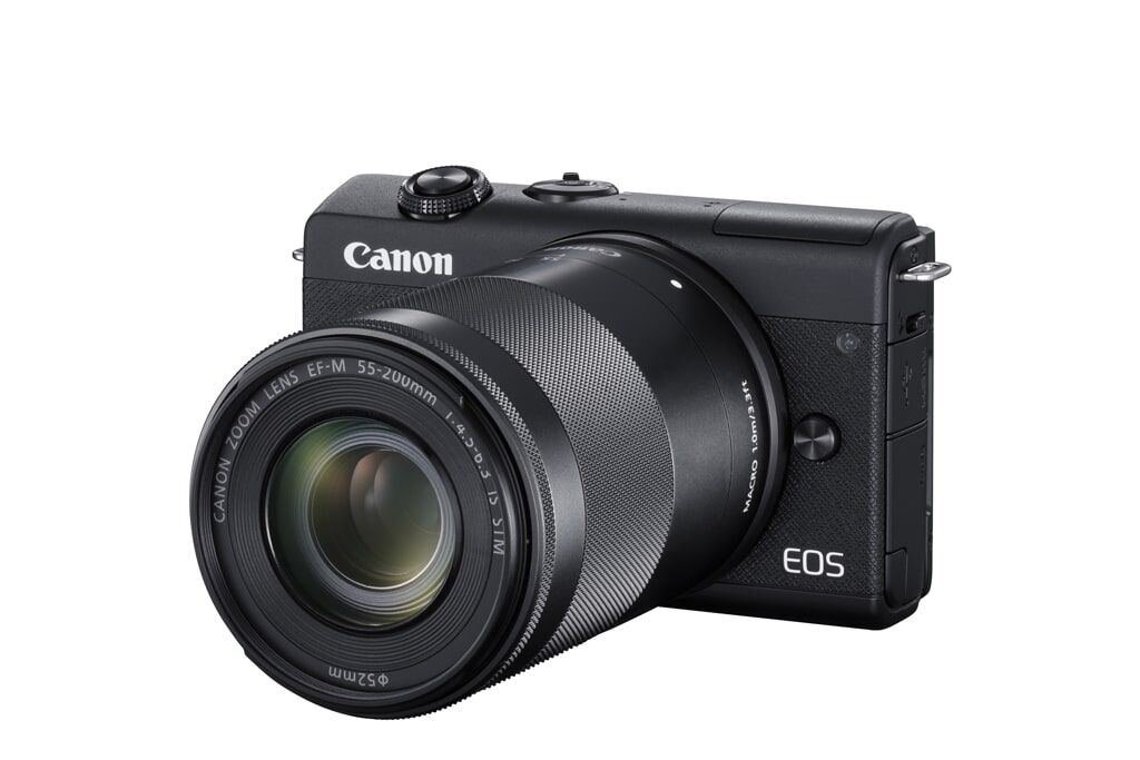 Canon EOS M200 schwarz inkl. EF-M 15-45mm 3,5-6,3 IS STM & EF-M 55-200mm 1:4,5-6,3 IS STM