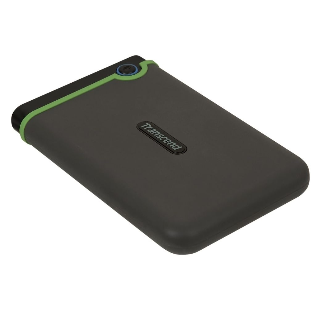 Transcend Slim StoreJet 25M3S 1TB grau-grün, externe 2,5" HDD-Festplatte