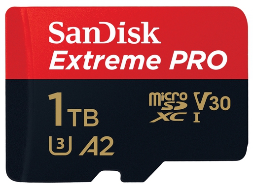 SanDisk micro SDXC Extreme Pro 1TB 200 MB/s UHS-I U3 V30 + SD Adapter