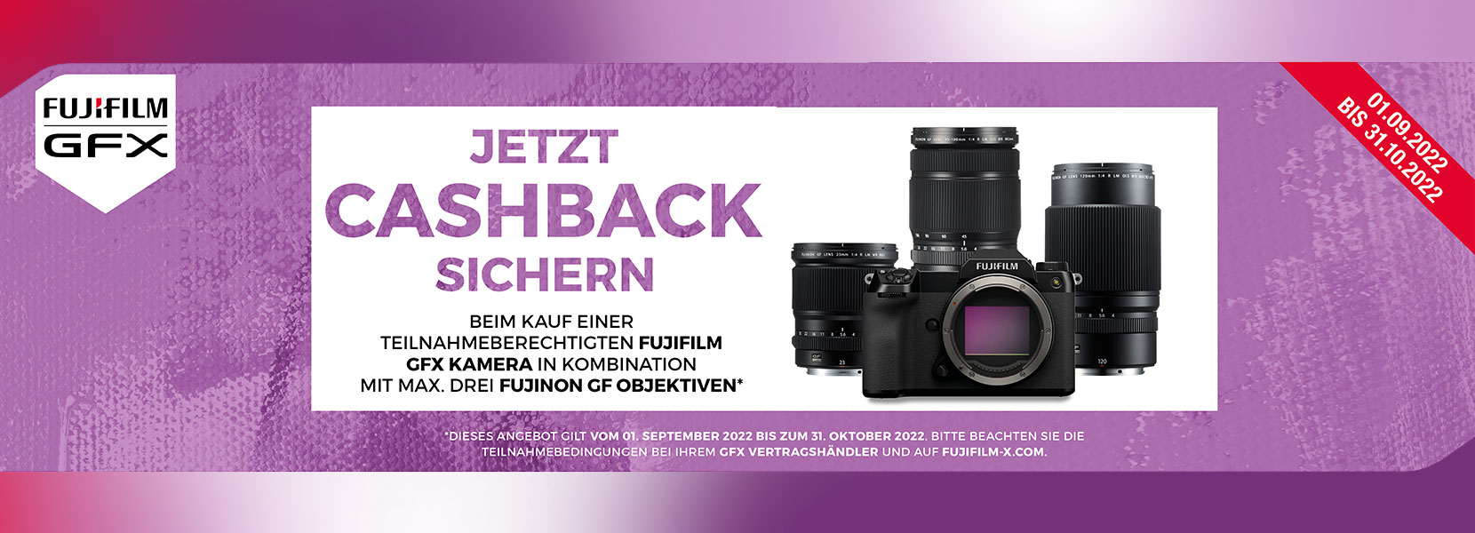FUJIFILM GFX 50S II CASHBACK: 01.09 - 31.10.2022