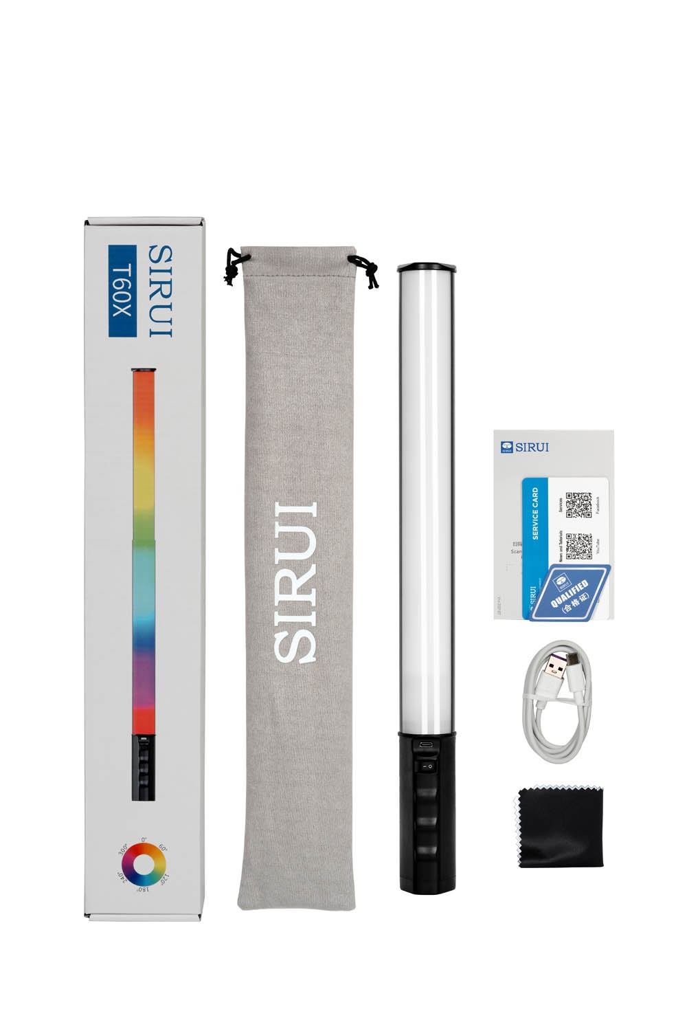 SIRUI T60X RGB Teleskop-Leuchtstab mit interiertem Akku + Pixeleffekt + APP (456 - 740mm)