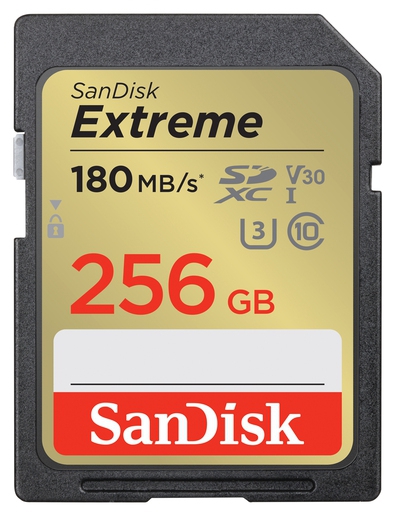 SanDisk Extreme SDXC 256GB UHS-I 180MB/s U3 V30