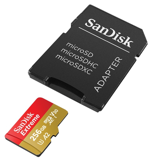 SanDisk micro SDXC Extreme 256GB 190 MB/s + Adapter