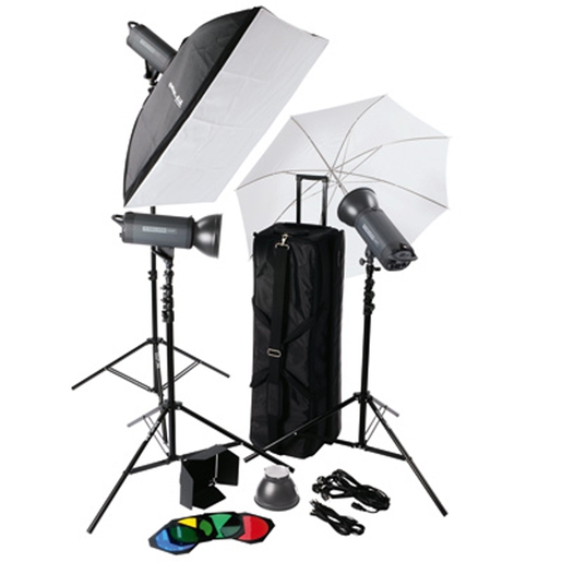 Helios 600P II Profi Blitzstudio 3er Set