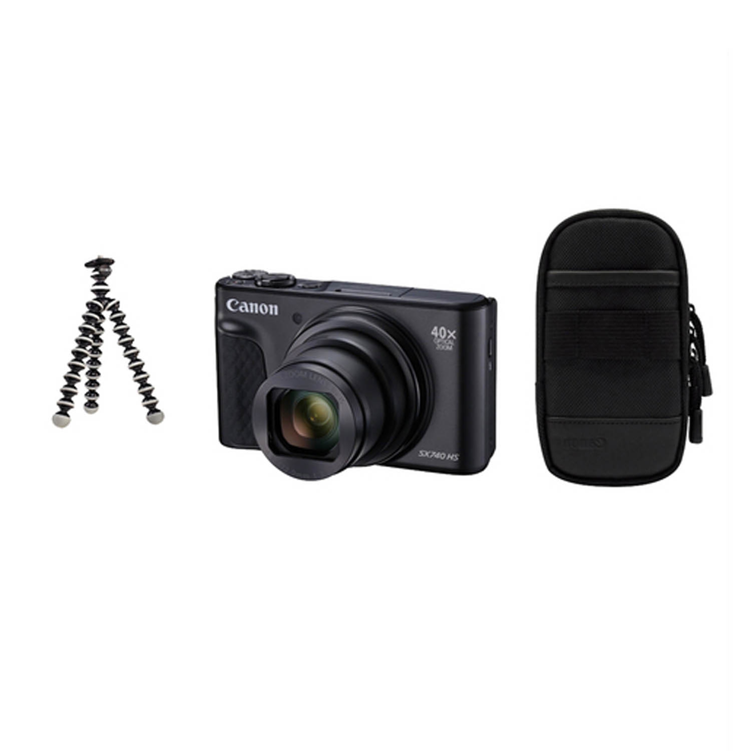 Canon PowerShot SX740 HS schwarz Lite Edition, Travel Kit