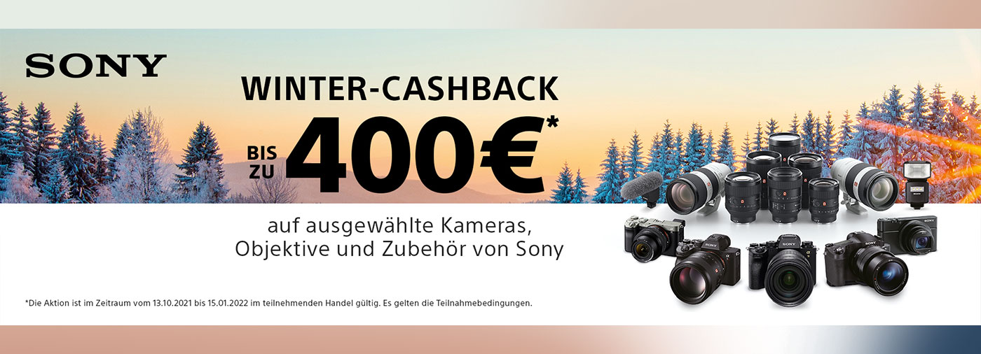 SONY WINTER CASHBACK AKTION: 13.10.2021 - 15.01.2022