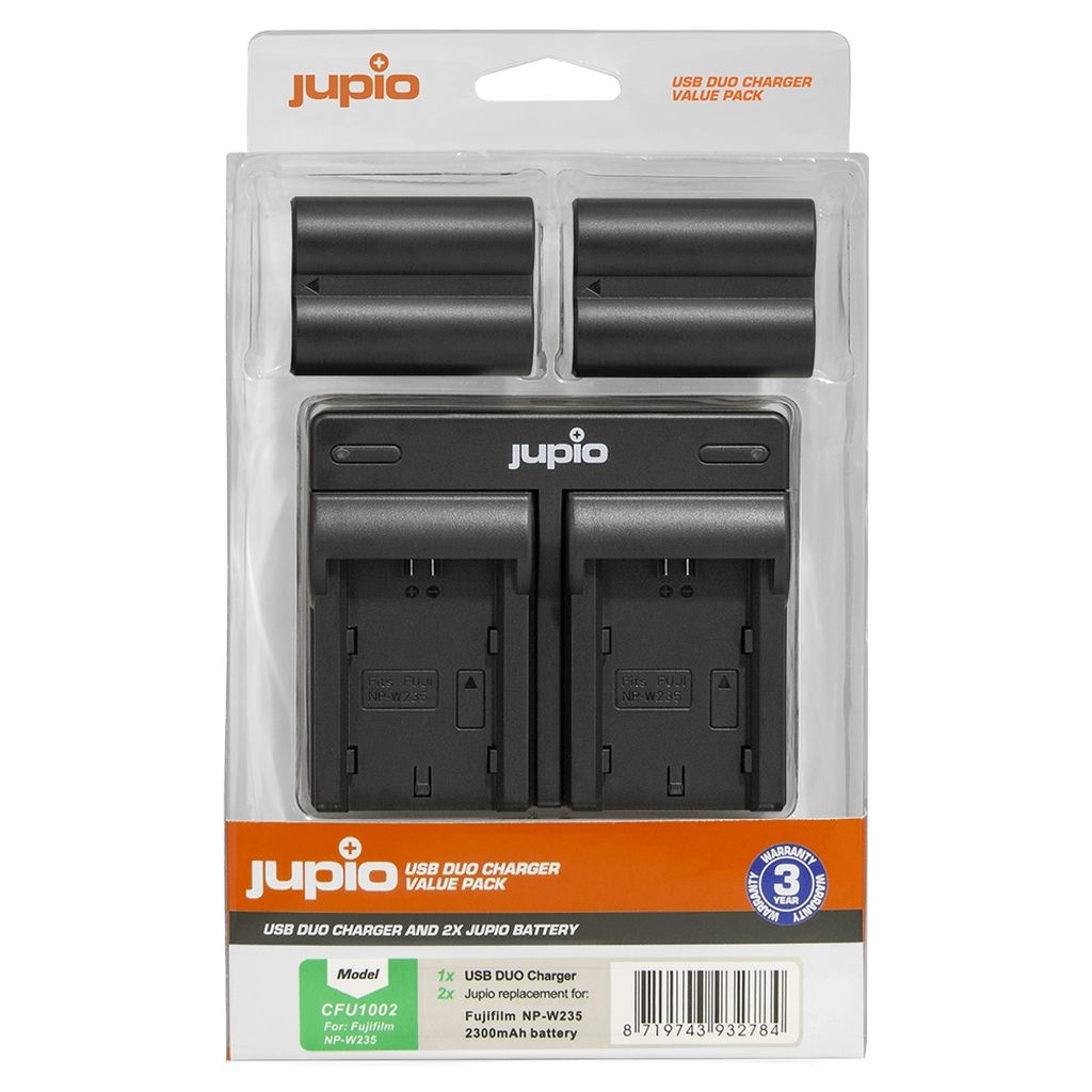 Jupio Fuji Value Pack 2 x NP-W235 + Doppelladegerät