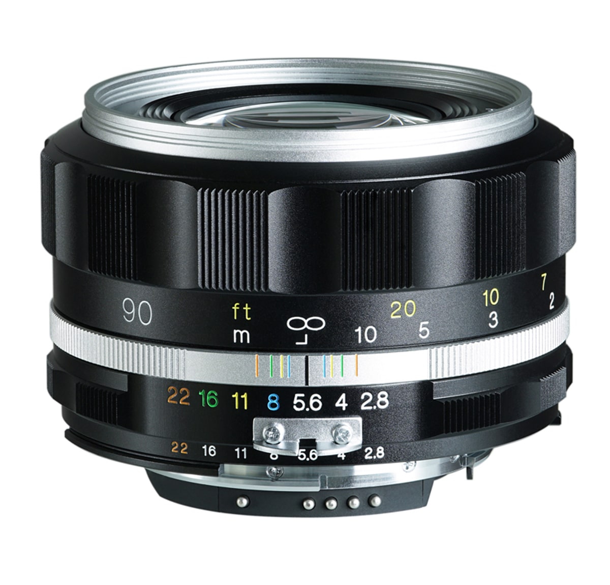 Voigtländer Apo-Skopar 90mm 1:2,8 SLII-S schwarz/silber f. Nikon AI-S