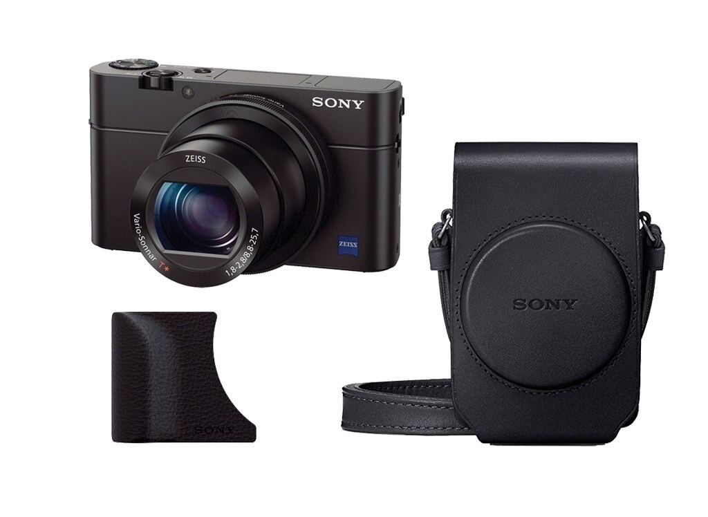 Sony DSC-RX100 III + Tasche LCS-RXG + AG-R2 Griffbefestigung